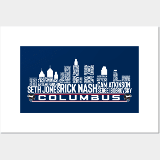 Columbus Hockey Team All Time Legends, Columbus City Skyline Posters and Art
